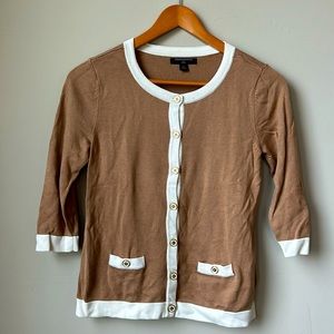 BANANA REPUBLIC FACTORY camel colored 3/4 sleeved cardigan size SP